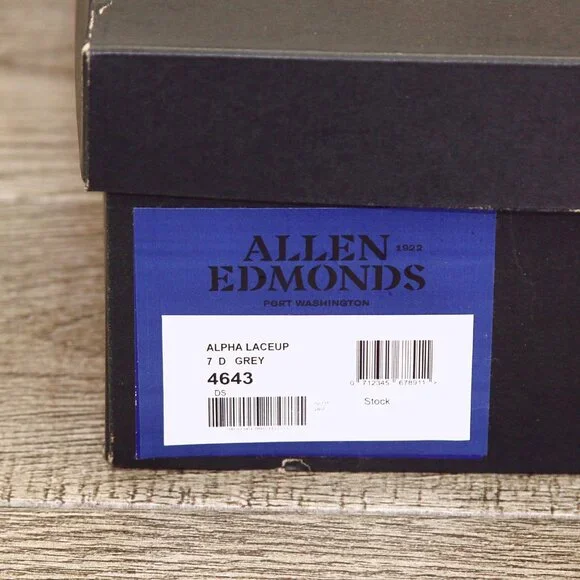 * NIB * $295 Allen Edmonds ALPHA Sneaker 7 D Grey Suede * add $15 new Trees - Picture 11 of 13
